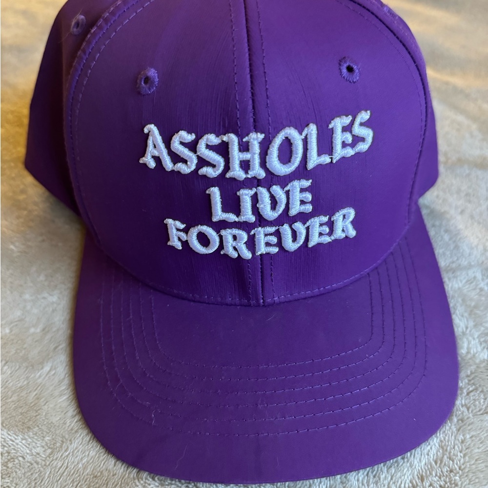 Purple Assholes Live Forver Hat Ballcap